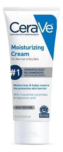 Cerave Crema Hidratante azul en tubo 236ml